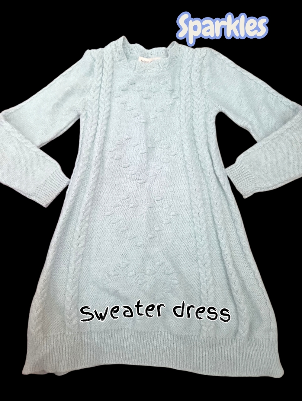 *1168 Happily Grey acrylic Sweater dress Girls 3T